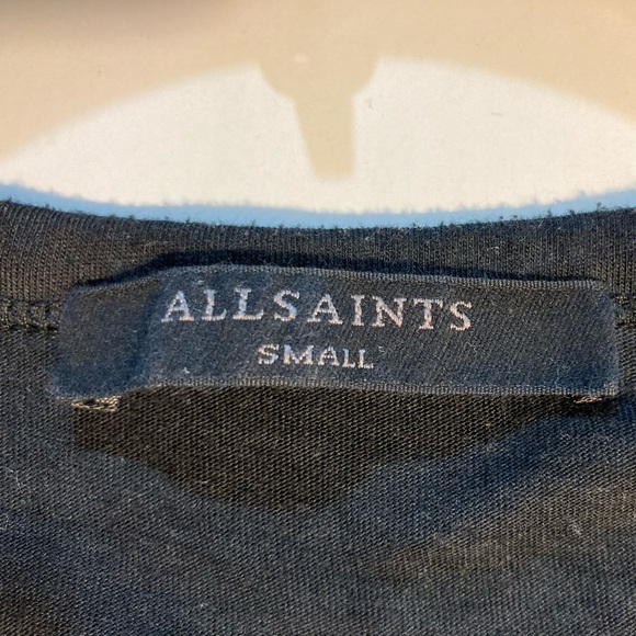 All Saints Daisy Vest Asymmetrical Tank Washed Black Size Small - Picture 9 of 13